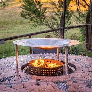 Fire Pit Heat Deflector and Cover for Better Warmth | Etsy