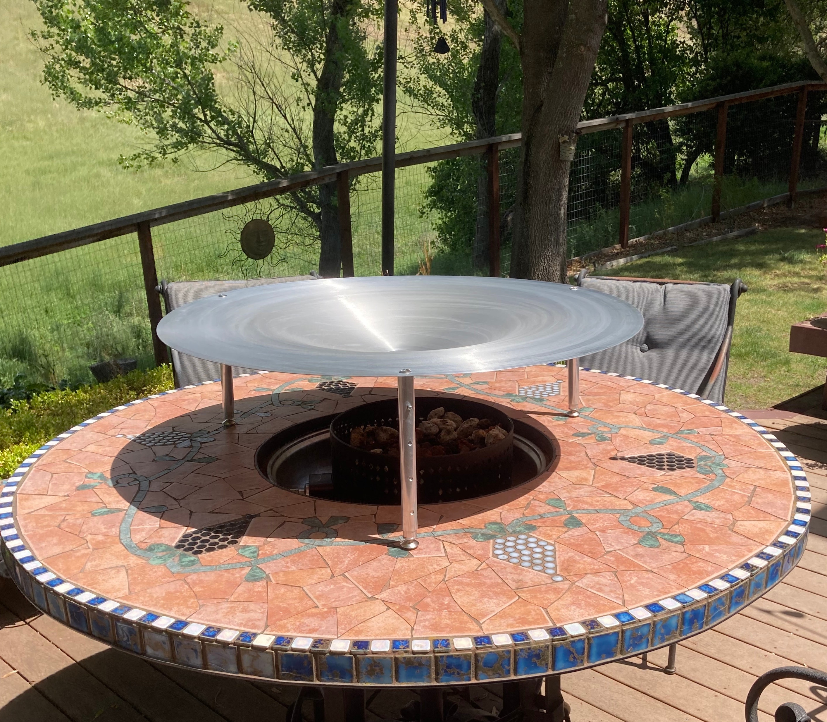 36 Fire Pit Heat Deflector / Reflector and Cover for Etsy