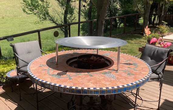 36 Fire Pit Heat Deflector / Reflector and Cover for - Etsy
