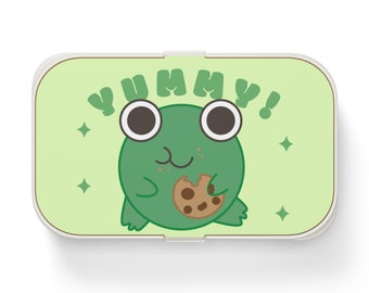 Caja Bento de rana para adultos, lindo almuerzo japonés verde para adultos, madera, madera, bolsa de comida coreana