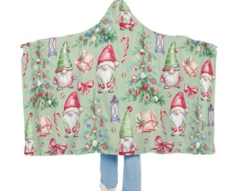 Manta con capucha de gnomo, manta extragrande con capucha, manta sherpa, forro polar, capa para adultos, manta suave y cómoda, regalo para ella, Navidad, camping