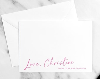 PRINTED Personalized Stationery, Personalized Notecards, Cute Stationery, Stationery Set, Wedding Stationery, Custom, Just Because Cards