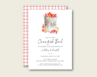 Crawfish Boil Invitation, Crawfish Boil Party, Crawfish Dinner, Crawfish Party