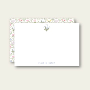 Floral Stationery, Personalized Stationery, Wildflowers, Blue Lily Stationery, Custom Stationery, Floral Notecards, Personalized Note cards