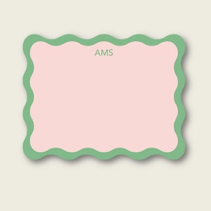Wavy Stationery Set | Thank You Notes | Personalized Notecards | Die Cut Notecards | Thank You Card | Custom Notecards