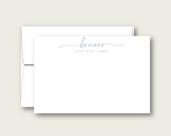PRINTED Family Stationery, Personalized Notecards, thank you card, thank you notes, family thank you notes
