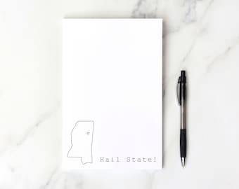 Mississippi State Notepad, university of mississippi gift, graduation gift, collegiate notepad, starkville, go state gift, college notepad