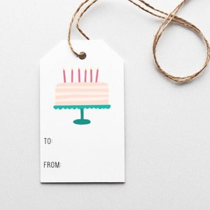 Gift Tag, Happy Birthday Gift Tag, Happy Birthday Enclosure Card, Birthday Cake Tag