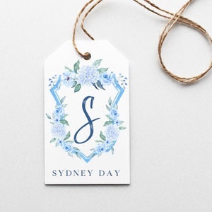 Gift Tag, Personalized Gift Tag, Monogram Crest Tag, Personalized Crest, Monogram Crest, Monogram Gift Tag