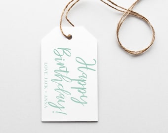 Gift Tag, Happy Birthday Gift Tag, Happy Birthday Enclosure Card,