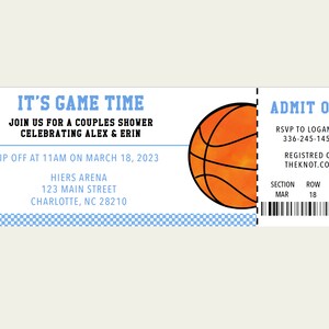 Basketball Couples Shower Invitation, Basketball Themed Shower, March Madness Shower, Basketball Bridal Shower Invitation