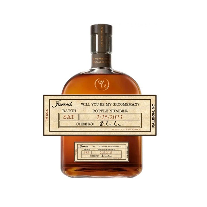 Woodford reserve personalized label