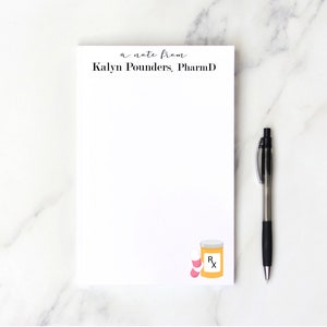 Pharmacist Notepad, Pharmacist Gift, Pharm-D, Pharmacy Residency Gift