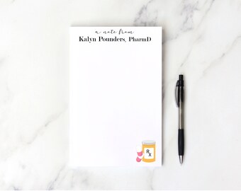 Pharmacist Notepad, Pharmacist Gift, Pharm-D, Pharmacy Residency Gift