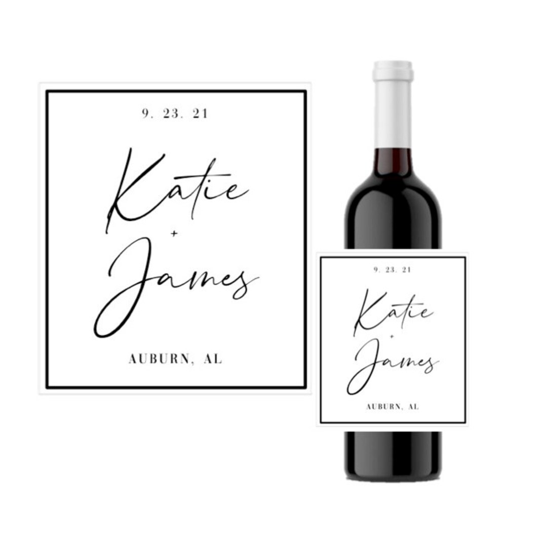 Custom Wine Label, Custom Bottle Label, Personalized Waterproof Label