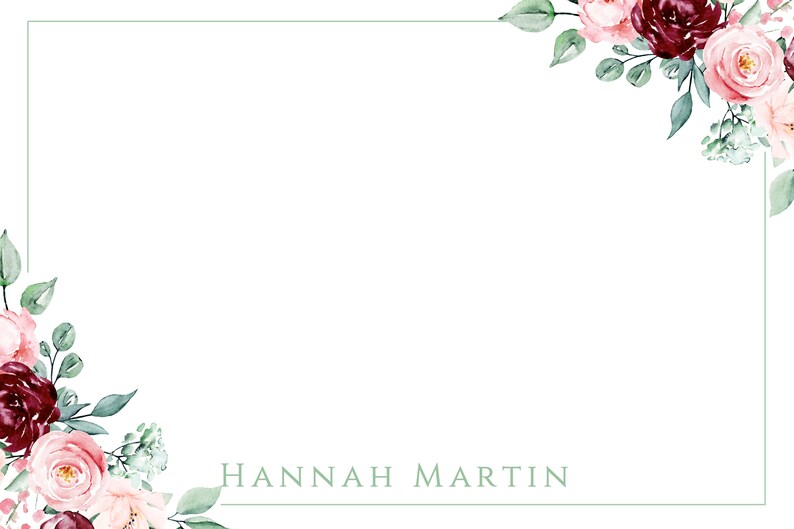Matching thank you notes, matching notecards
