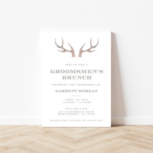 Hunting Themed Invitation, Antler Invitation