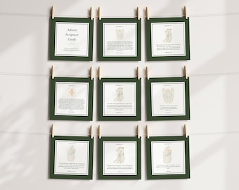 Advent Scripture Cards, Advent Verse Cards, Scripture Cards, Scripture Set, Bible Verse set, Bible Verse cards, Christmas Advent Story