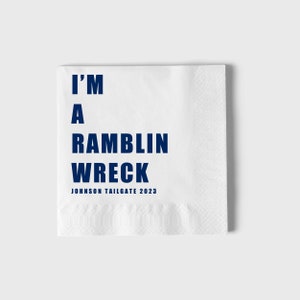Custom Game Day Napkins, Georgia Tech Napkins, Custom Tailgate Napkins, College Football Napkins, GA Tech Football Napkins