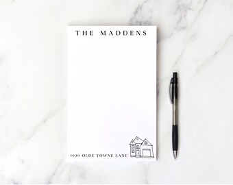 Housewarming Notepad, Address Notepad, Housewarming Gift, New Homeowner Gift, Realtor Gift
