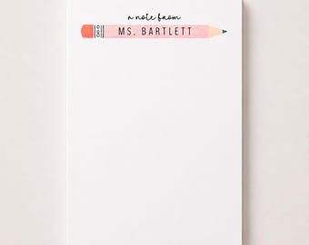 Bloc-notes crayon pour enseignant