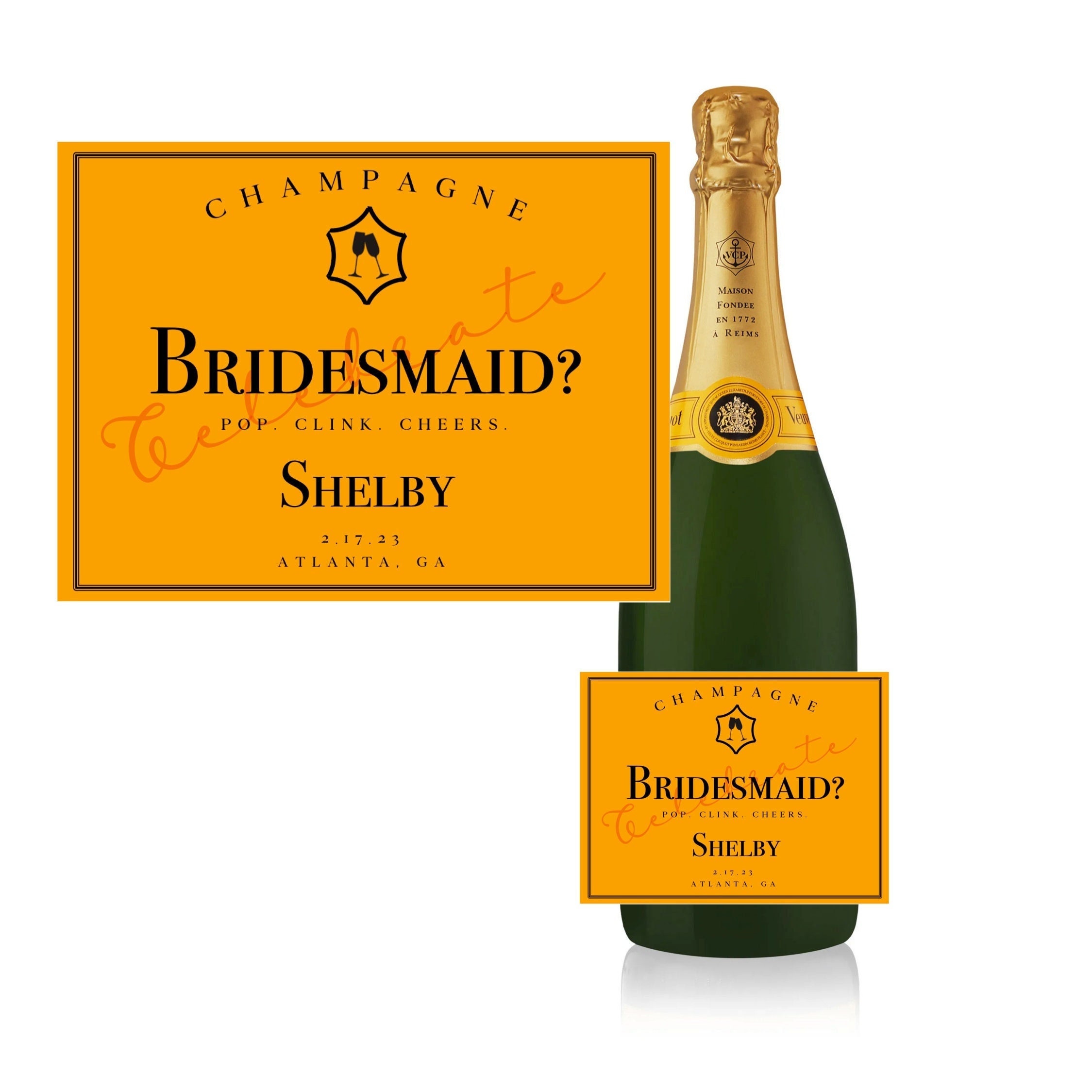 Bridesmaid Proposal Box Champagne Flute Tumbler – Breezy Box Curations