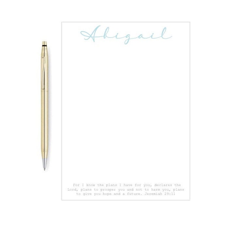 Bible Verse Notepad Custom Notepad Personalized Notepad With | Etsy