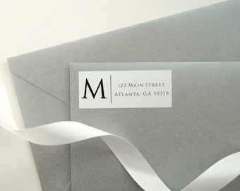 Etiquettes d'adresse imprimées, étiquette personnalisée, étiquette d'adresse monogramme