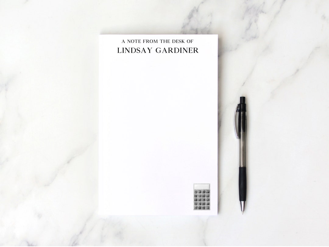 Accountant Notepad Banker Notepad Teacher Notepad Etsy