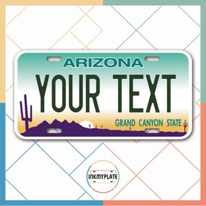Inkmyplate - Personalizowane tablice rejestracyjne ARIZONA do samochodów, ciężarówek, motocykli, rowerów i naklejki winylowe