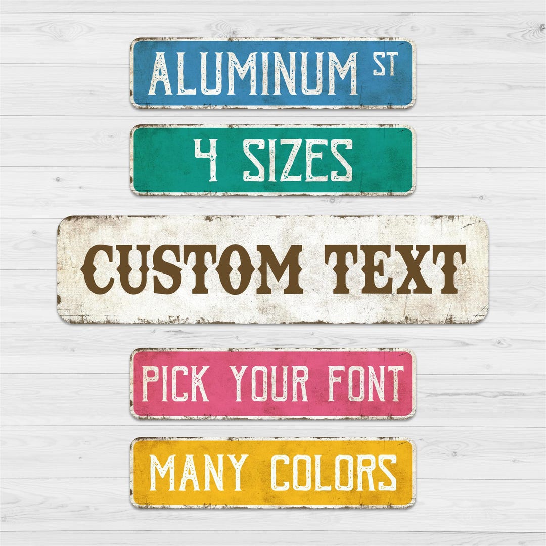 Custom Vintage Street Sign – Personalized Metal Farmhouse Sign for Man ...