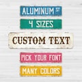 Custom Vintage Street Sign – Personalized Metal Farmhouse Sign for Man Cave, Garden, or Rustic Outdoor Decor – Farm Sign, Barn Nameplate