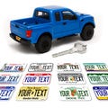Custom RC Car License Plates (2) – Mini 50 States Plates for Scale Model Cars (1/8, 1/10, 1/12, 1/14, 1/16, 1/18, 1/24)– Personalized RC tag