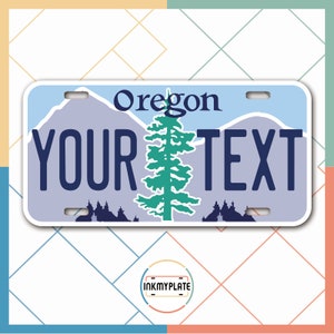 Inkmyplate - Personalisiertes OREGON Nummernschild für Autos, LKWs, Motorräder, Fahrräder und Vinyl-Aufkleber