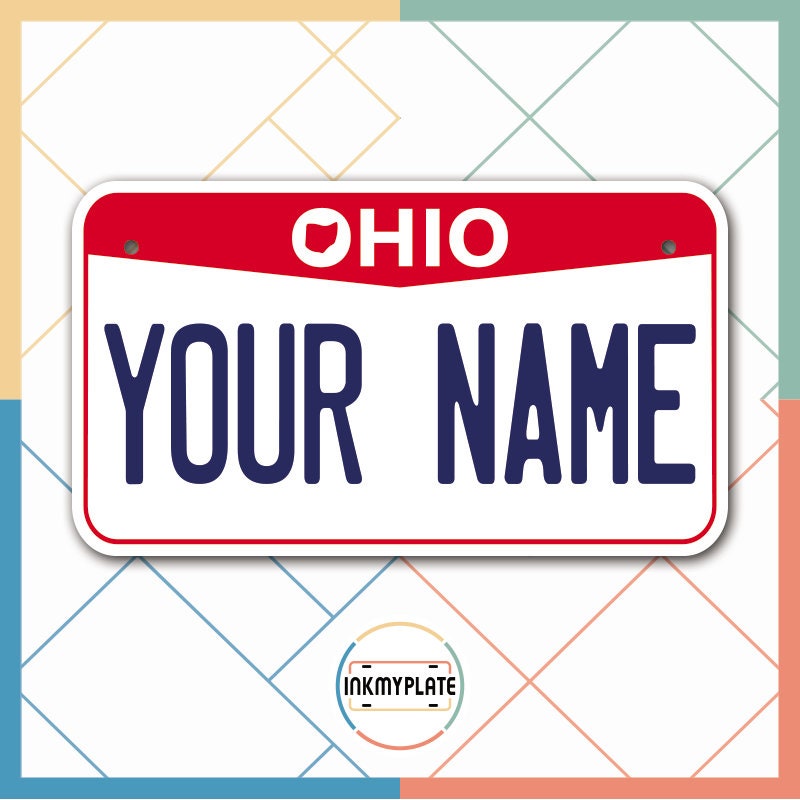 Inkmyplate Personalized OHIO License Plate for Cars Trucks Etsy UK