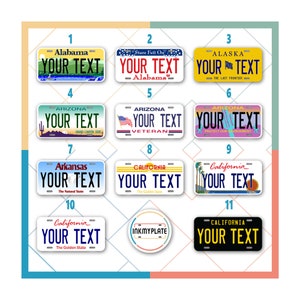 Personalized Motorcycle License Plate Frame Designer with Customizable  Color & Text Field