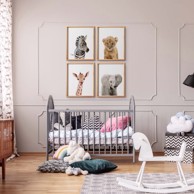 Baby Animal Print Jungle Animal Print Nursery Animal Decor Etsy