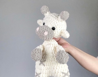 Giraffe Snuggler | Giraffe Lovey | Crochet Giraffe | Cream & Tan
