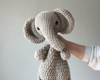 Extra Large Elephant Snuggler | Extra Large Elephant Lovey | Crochet Elephant | Elephant Stuffie