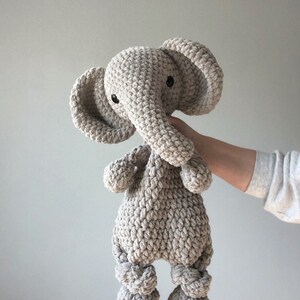 Extra Large Elephant Snuggler | Extra Large Elephant Lovey | Crochet Elephant | Elephant Stuffie