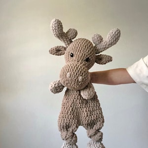 Extra Large Moose Snuggler Extra Large Moose Lovey Crochet Moose Moose Stuffie image 4