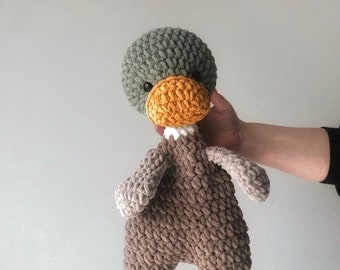 Mallard Duck Snuggler | Mallard Duck Lovey | Crochet Ducky