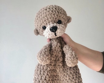 Otter Snuggler | Otter Lovey | Crochet Otter