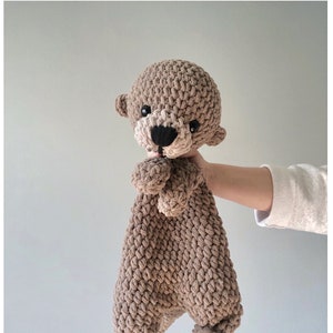 Extra Large Otter Snuggler | Large Otter Lovey | Crochet Otter