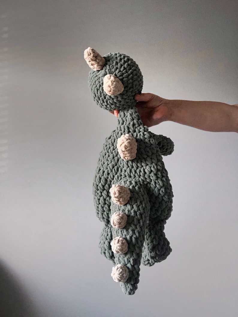Dinosaur Snuggler Dinosaur Lovey Crochet Dinosaur Etsy