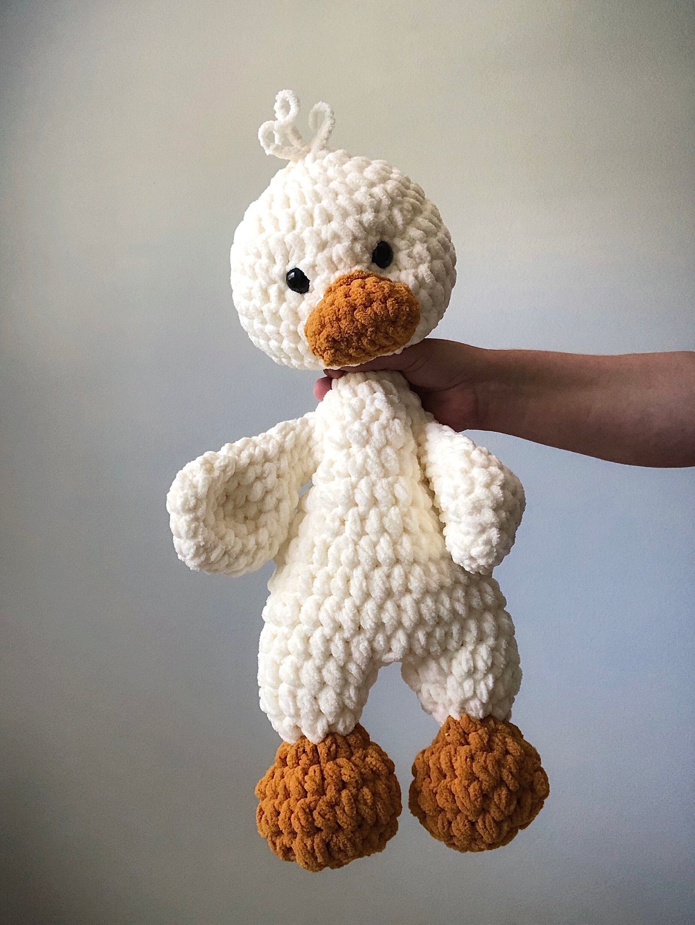 Crochet Duck comforter Amigurumi Toy Handmade Stuffed Animals toy Baby  Snuggler