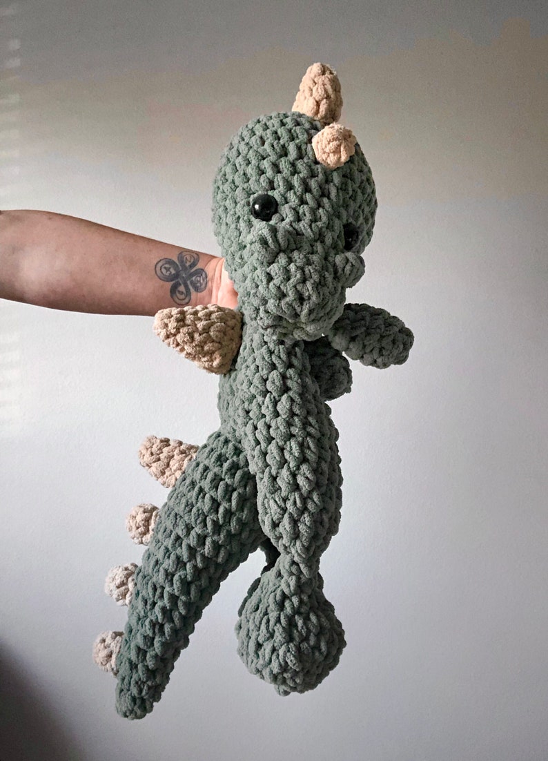 Dinosaur Snuggler Dinosaur Lovey Crochet Dinosaur Etsy
