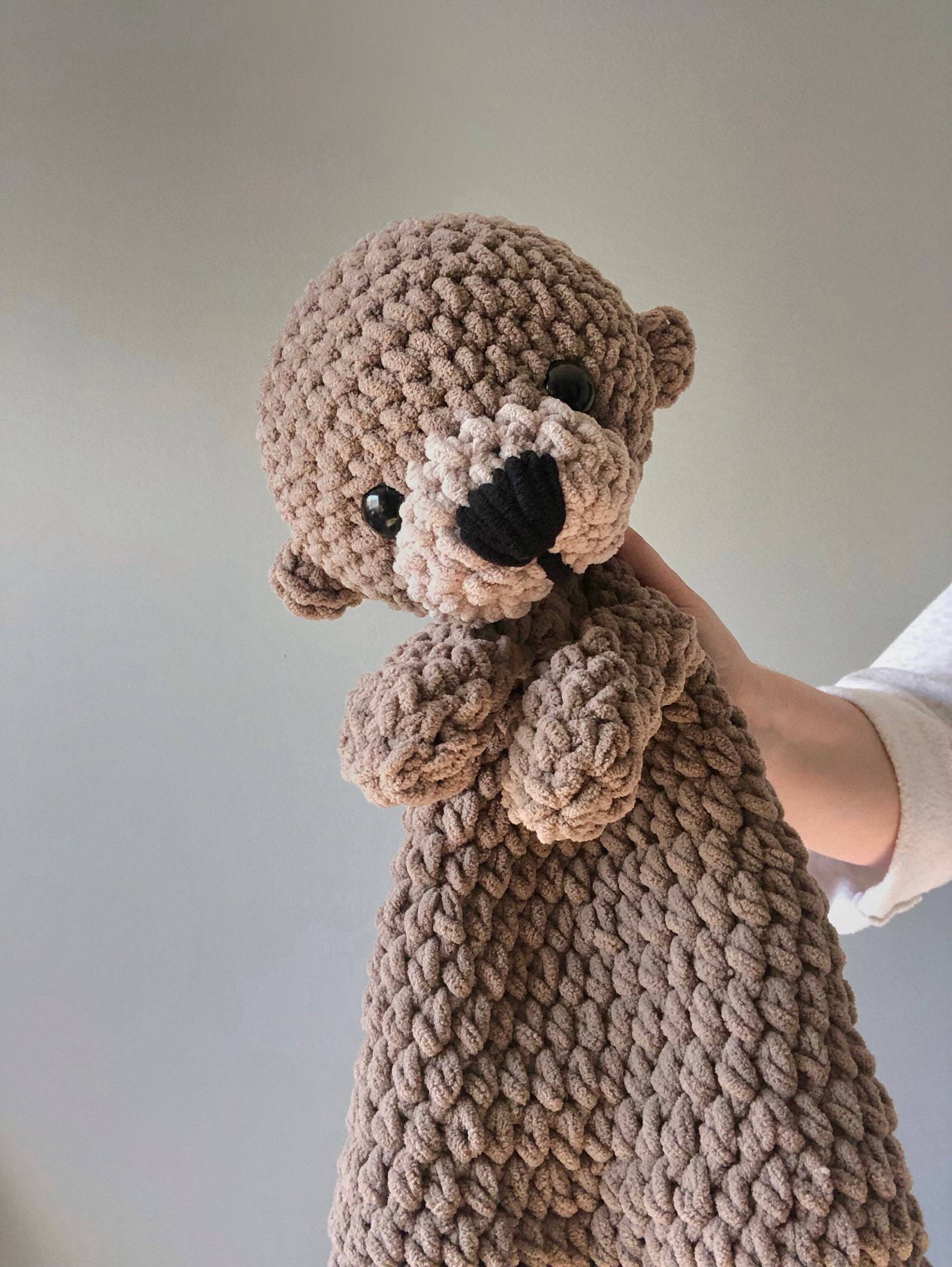 Extra Large Otter Snuggler Large Otter Lovey Crochet Otter Etsy UK