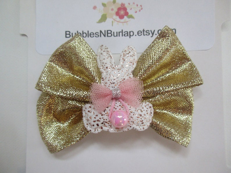 Easter Bunny Pig Tail Hair Bows Easter Hair Clip Girls Pigtail Bows Toddler Hair Bow Easter Headband Felt Bunny Hair Bow Easter Hair Bow