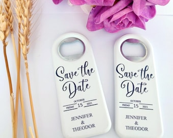 Save the date magnet, Bottle opener save the date magnet.